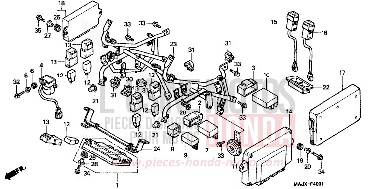 COWL STAY (ST1100A) for Pan-European ABS MIDDY BLUE METTALIC (B162) from 1999